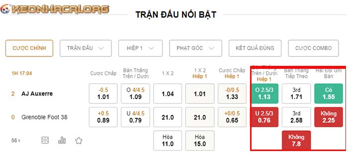 Tìm hiểu về kèo rung khi chơi cá cược bóng đá trực tuyến